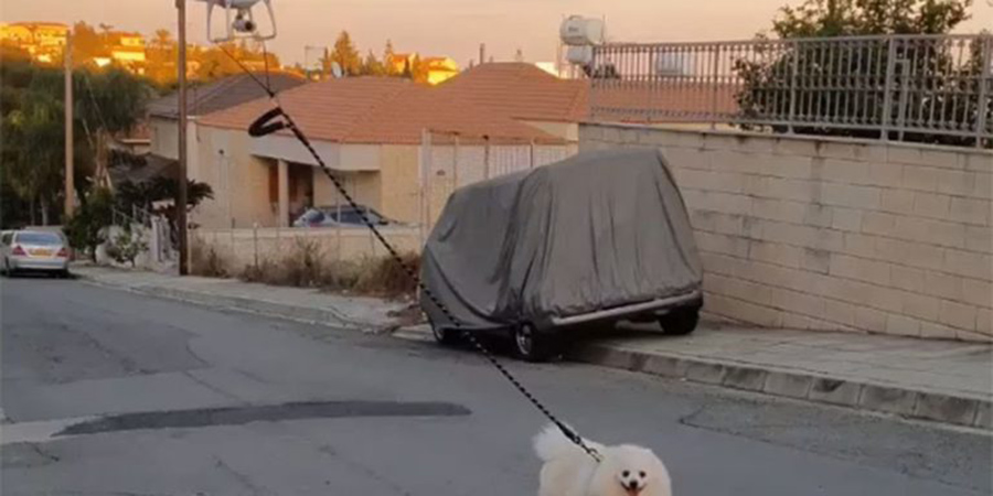 ΚΥΠΡΟΣ – ΚΟΡΩΝΟΪΟΣ: Θέμα διεθνώς ο Κύπριος που πήρε βόλτα τον σκύλο του με drone -VIDEO