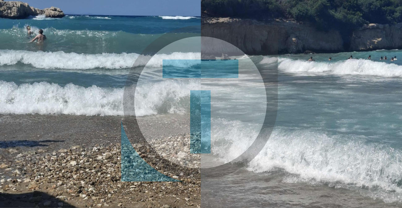 VIDEO: Τεράστια κύματα προκάλεσαν αναστάτωση σε παραλία του Πρωταρά – Καλούν τους λουόμενους να βγουν από τη θάλασσα
