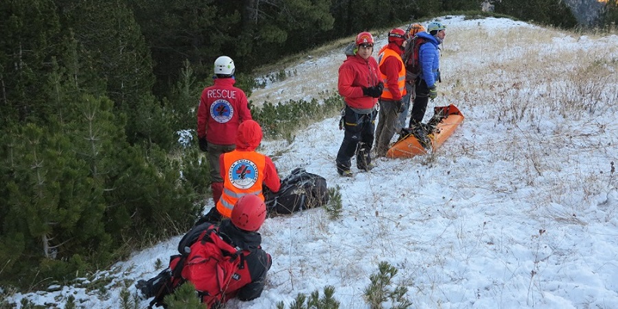 Επιχείρηση διάσωσης τραυματισμένου ορειβάτη στον Όλυμπο