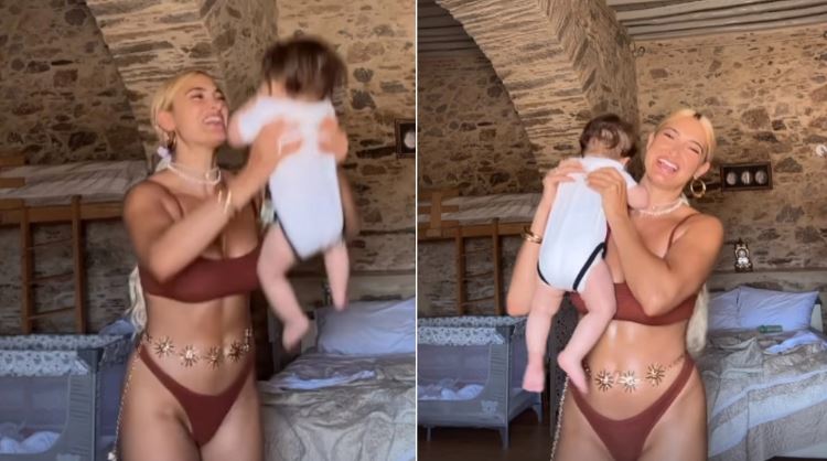 Τούνη: Πανηγυρίζει στο Instagram τους 6 μήνες από τη γέννηση του γιου της χοροπηδώντας - Βίντεο