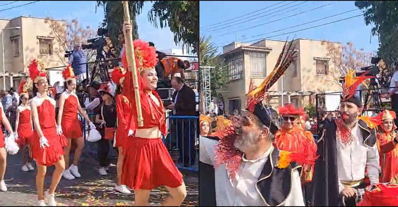 Ξέφρενο πάρτι με χορό, τραγούδι και μπόλικο... κέφι στο καρναβάλι της Λεμεσού - Πλήθος κόσμου στους δρόμους -Δείτε βίντεο