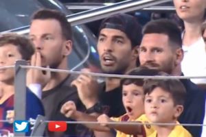Απίθανο: Ο γιος του Μέσι πανηγυρίζει γκολ κατά της Μπαρτσελόνα και ο μπαμπάς του σκάει στα γέλια! (ΒΙΝΤΕΟ)