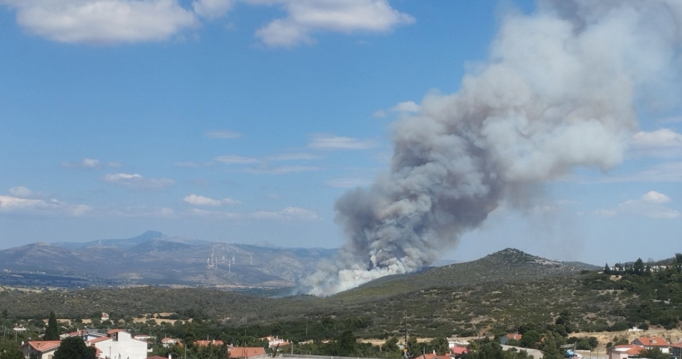 Video: Νέος συναγερμός από μεγάλη φωτιά στην Ελλάδα - Επιχειρούν 155 πυροσβέστες και 22 εναέρια μέσα