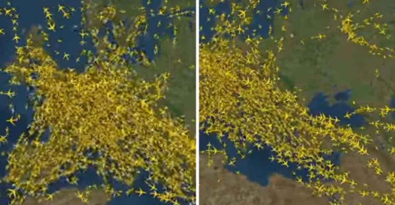 Πώς μοιάζουν πέντε ώρες live πτήσεων πάνω από την Ευρώπη