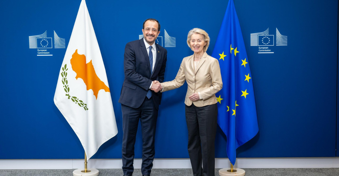 Συνάντηση Χριστοδουλίδη με φον ντερ Λάιεν: Στήριξη για αφθώδη πυρετό και πορεία προς Σένγκεν