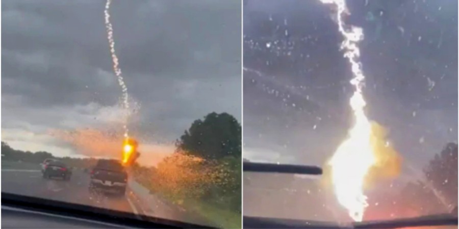 Κεραυνός χτύπησε αυτοκίνητο στη Φλόριντα - Σώοι οι επιβάτες από θαύμα - Δείτε το συγκλονιστικό βίντεο
