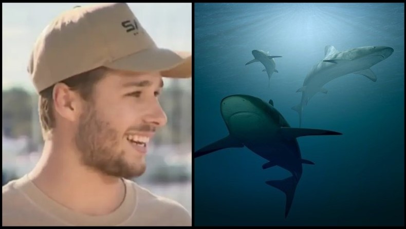 Βίντεο με 20χρονο να τρομάζει έναν καρχαρία τριών μέτρων  - Το κόλπο που έκανε 