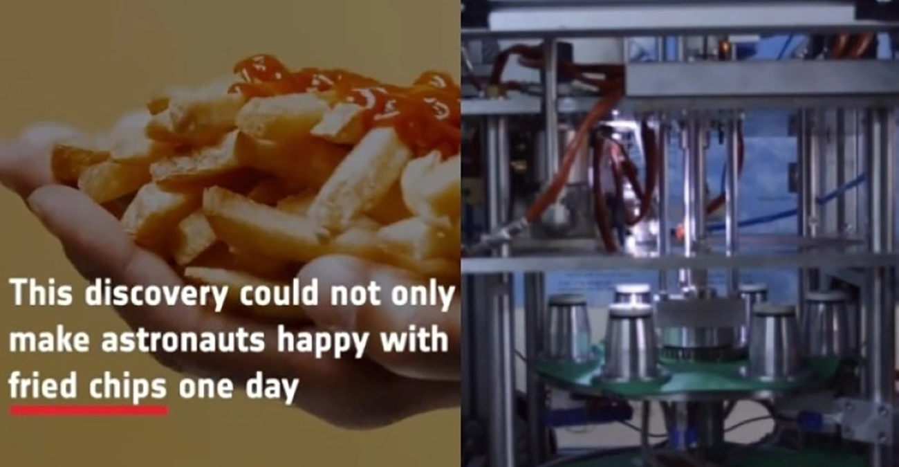 Χάρη στους πολυμήχανους Έλληνες, οι αστροναύτες θα μπορούν να τρώνε τηγανητές πατάτες στο διάστημα