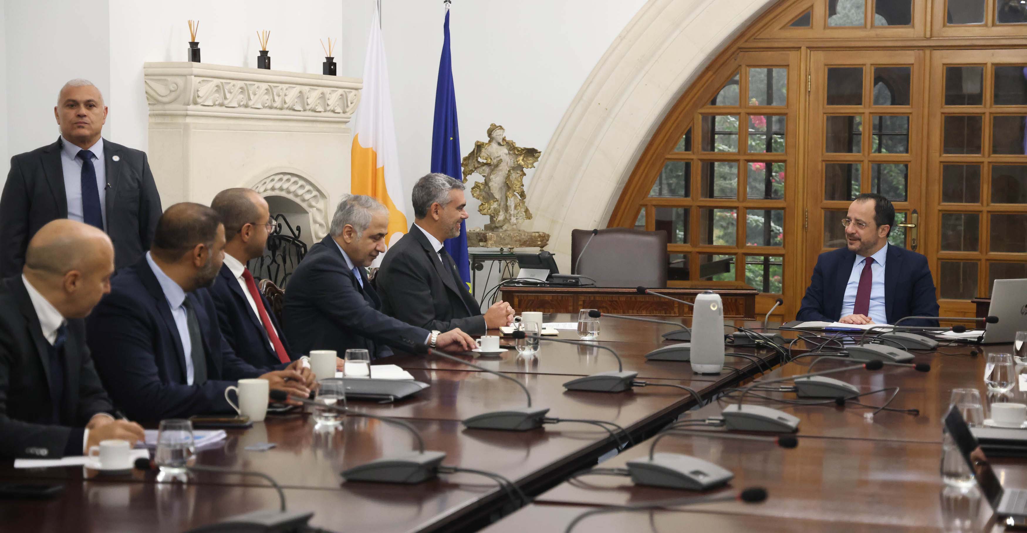 Συναντήθηκε με αντιπροσωπεία του Επενδυτικού Ταμείου ΗΑΕ ο Πρόεδρος Χριστοδουλίδης 