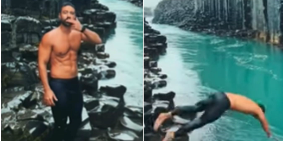 Ατρόμητος ο Σάκης Τανιμανίδης! Βούτηξε στα παγωμένα νερά της Ισλανδίας (Βίντεο)