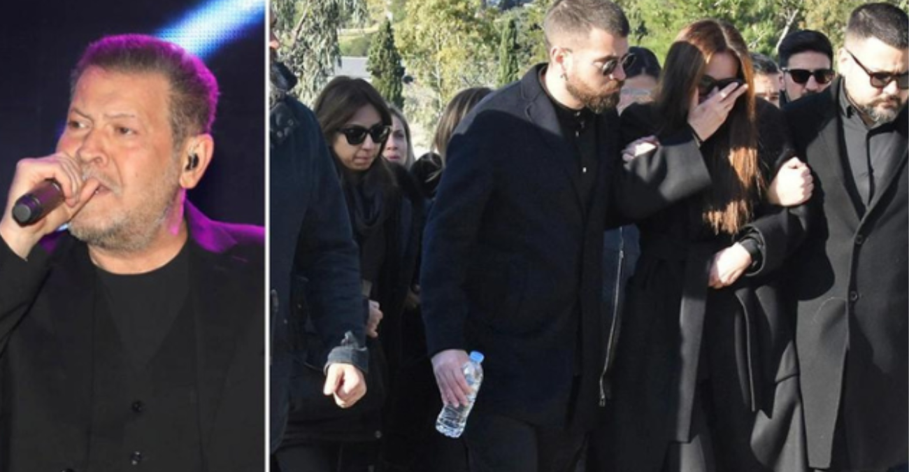 Χάρης Κωστόπουλος: Στη Γλυφάδα η κηδεία του - Υποβασταζόμενη από τους γιους τους, η σύζυγός του