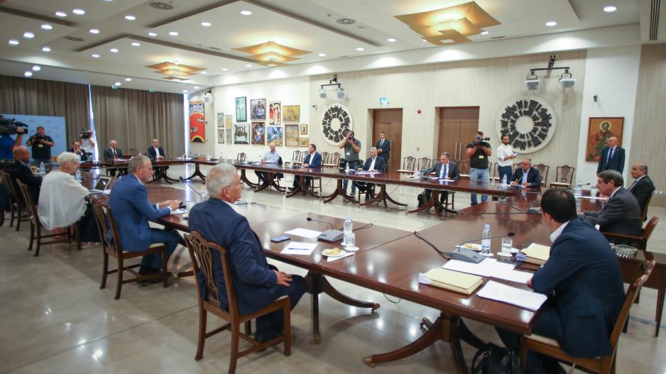 Ολοκληρώθηκε η συνάντηση Αναστασιάδη με πολιτικούς αρχηγούς - Οι τουρκικές προκλήσεις στο προσκήνιο