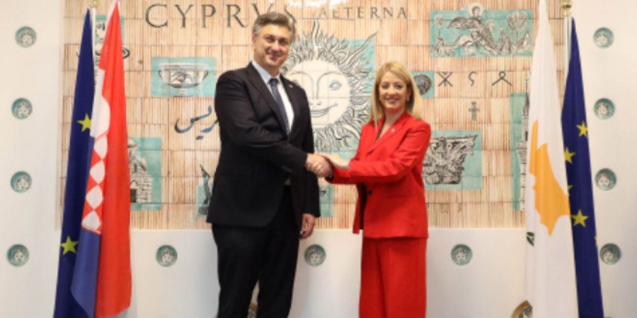 Συνάντηση Αννίτας Δημητρίου με Πρωθυπουργό της Κροατίας - Ανάμεσα στα θέματα συζήτησης το Κυπριακό