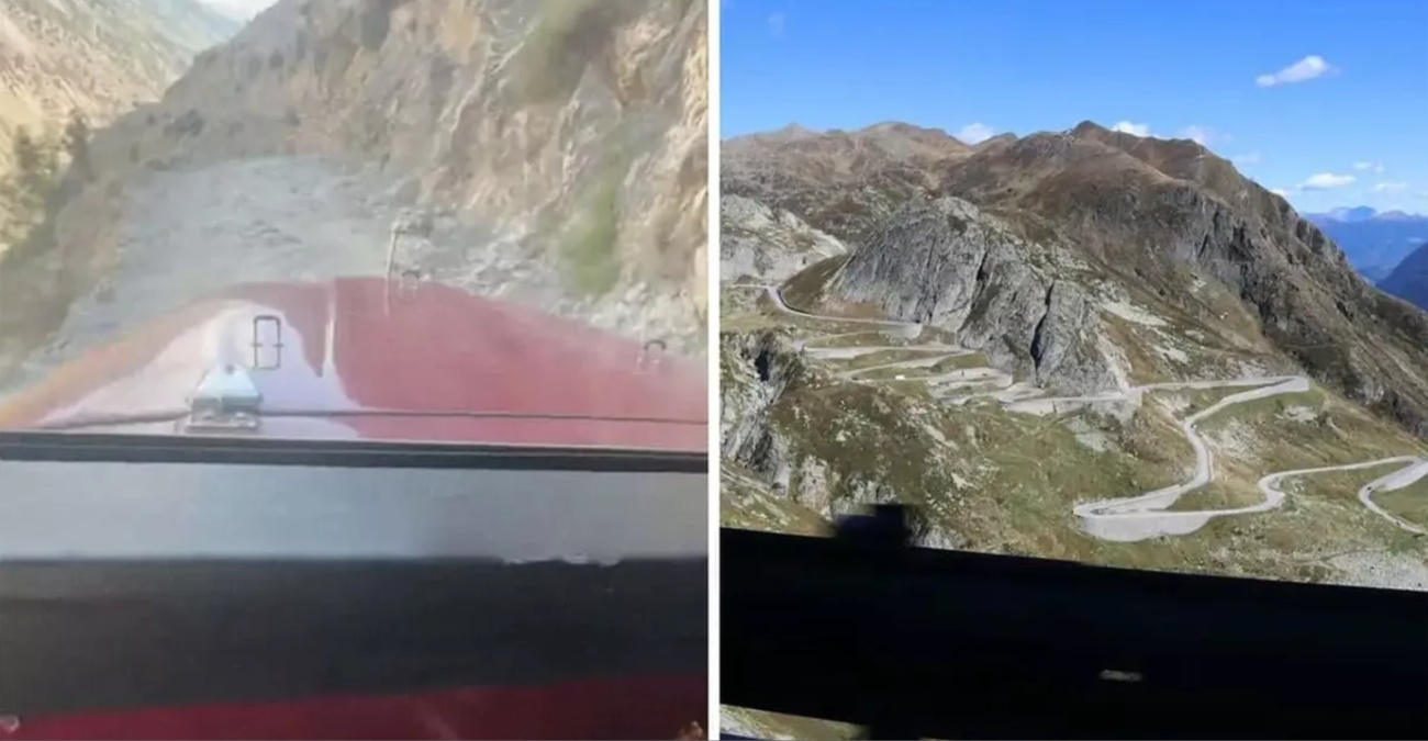VIDEO: Ερωτικό καυγαδάκι στον πιο επικίνδυνο δρόμο του κόσμου - Οδηγός τσακώνεται με την κοπέλα του και γίνεται viral