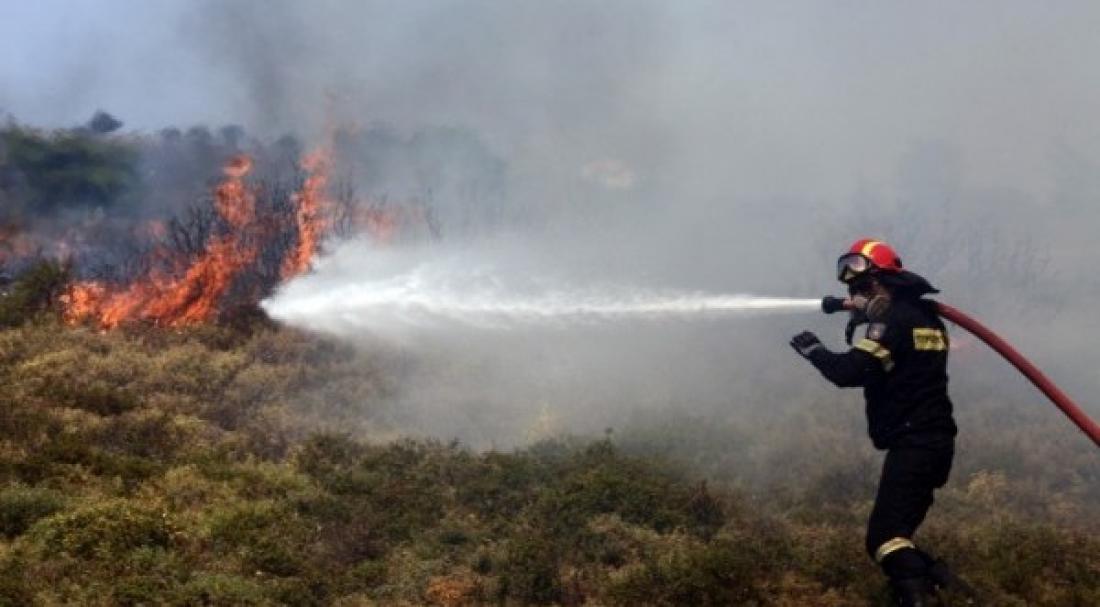 ΠΑΦΟΣ: 'Πάλευαν' τρεις ώρες με τις φλόγες πυροσβέστες και μέλη του Τμ. Δασών 