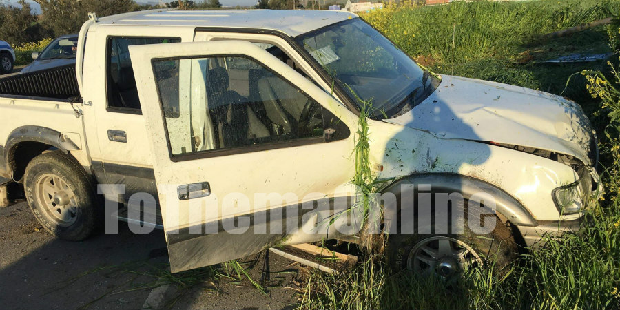 ΛΕΥΚΩΣΙΑ- ΤΡΟΧΑΙΟ: Όχημα ανατράπηκε και κατέληξε σε χωράφι – Στο νοσοκομείο τρία πρόσωπα – ΦΩΤΟΓΡΑΦΙΕΣ