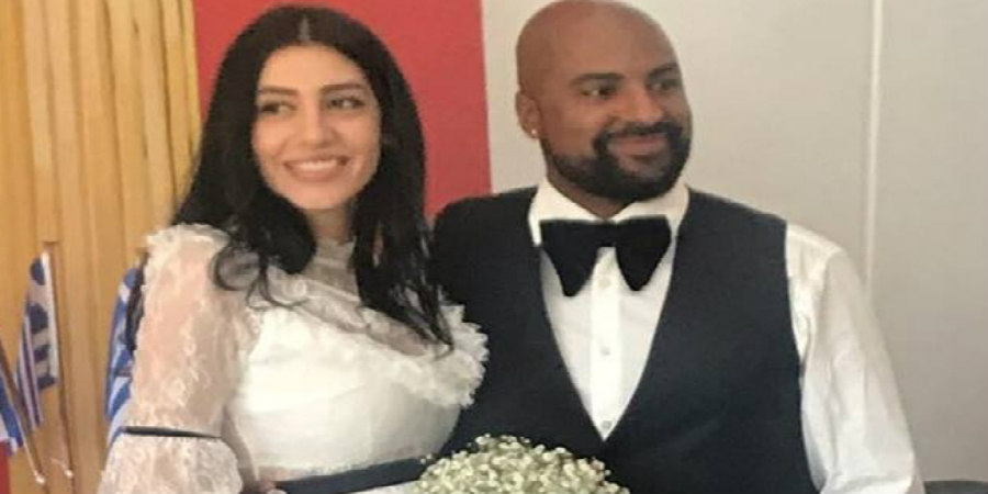 Με ασπρόμαυρο νυφικό η Κύπρια σύζυγος του Ματιάμπα στον γάμο τους - VIDEO 