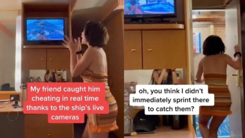 Influencer έπιασε τον σύντροφό της να την απατά από τις κάμερες ασφαλείας κρουζιερόπλοιου 