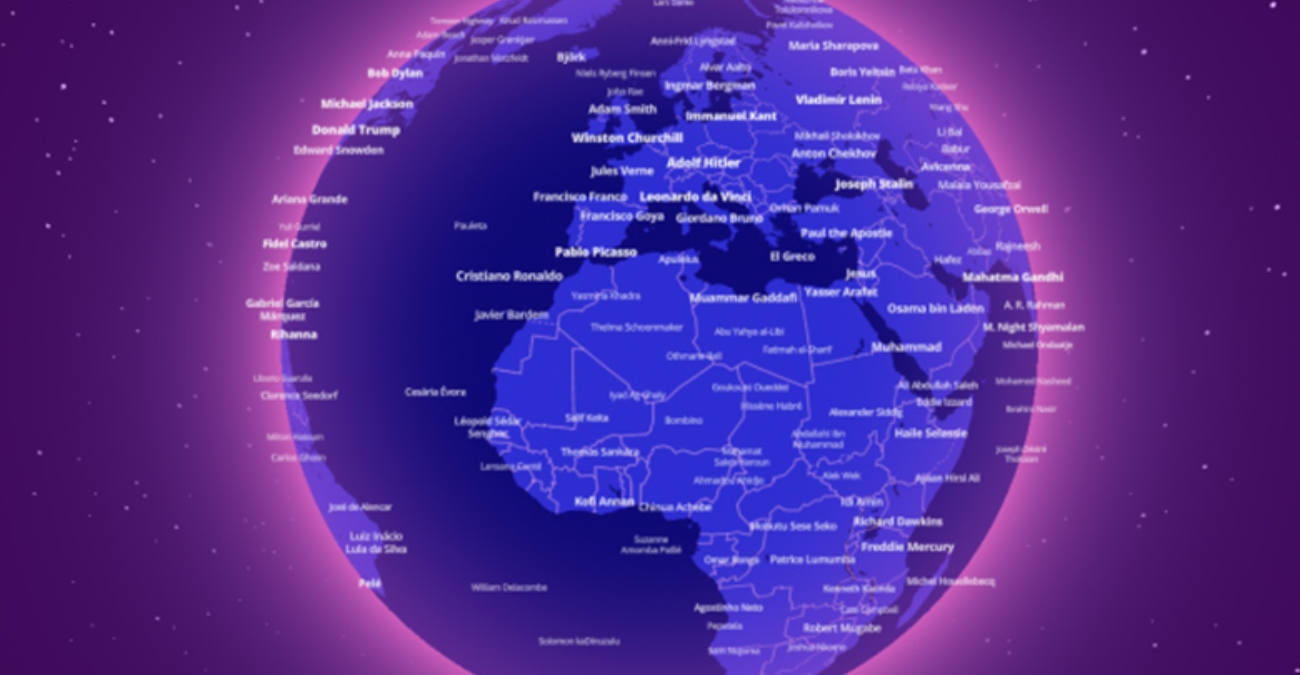 Ο διαδραστικός παγκόσμιος χάρτης: Βρες τον πιο διάσημο πρόσωπο από την πόλη σου