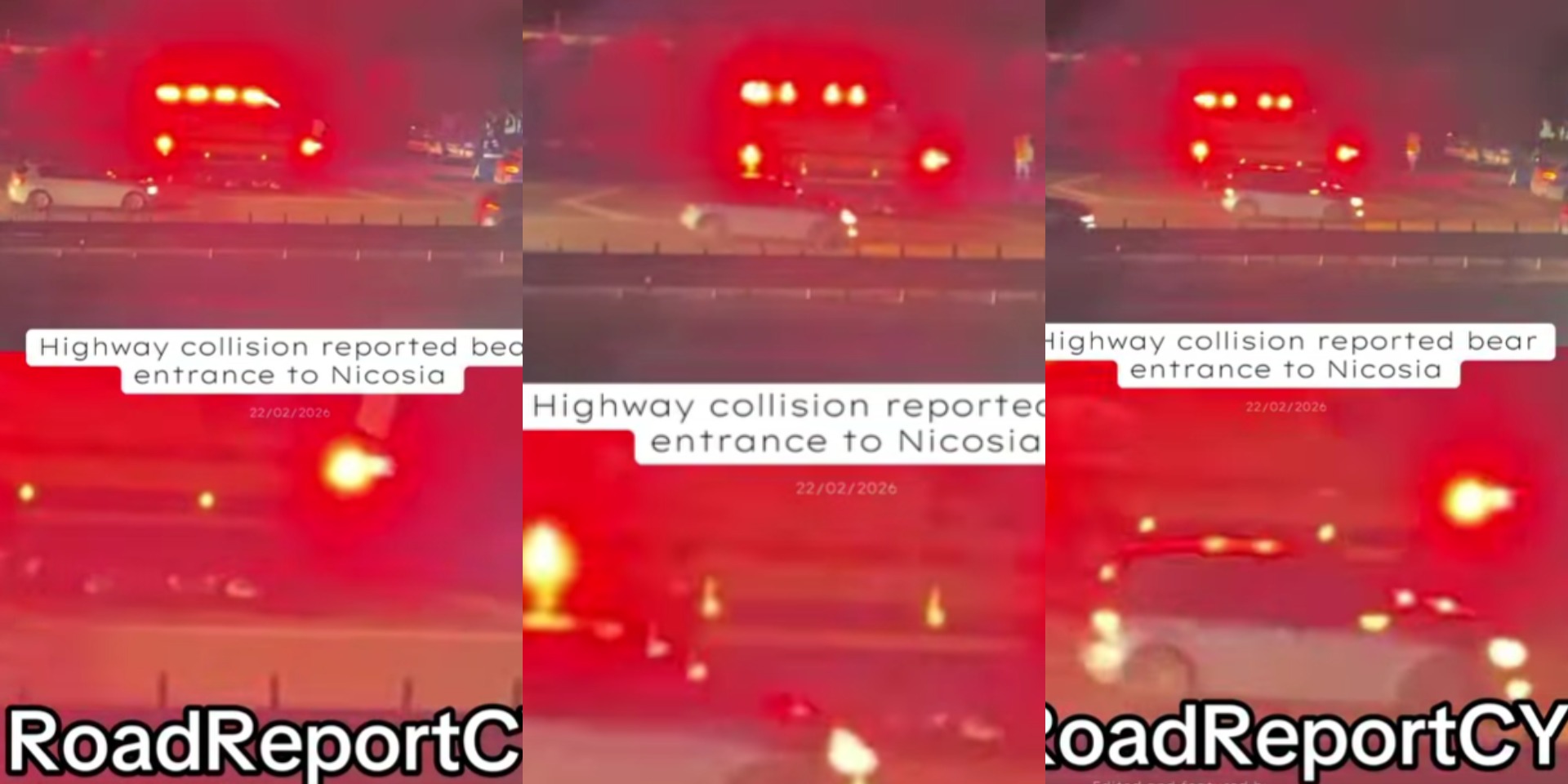 VIDEO: Χάος μετά από τροχαίο στην είσοδο της Λευκωσίας - Όχημα προσέκρουσε σε διαχωριστικό - Στο Νοσοκομείο ένα πρόσωπο