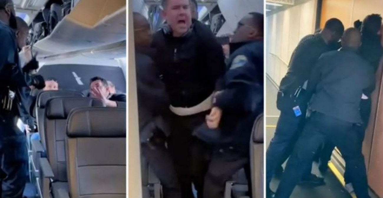 Χαμός σε πτήση για ένα... κοκτέιλ: Έβγαλαν έξω επιβάτη με χειροπέδες - Βίντεο