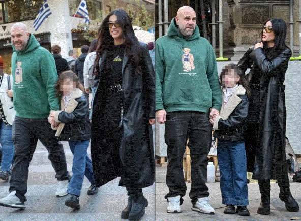 Μιχάλης Κουινέλης - Ήβη Αδάμου: Βόλτα με την fashionista κόρη τους στο κέντρο της Αθήνας