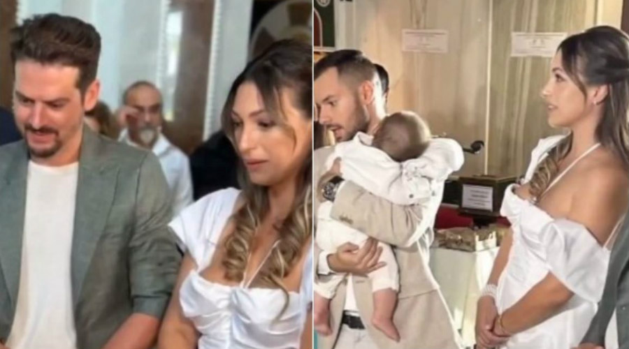 Kρίστη Παπαδοπούλου: Με δάκρυα στα μάτια στις επίσημες φωτογραφίες της βάφτισης του γιου της