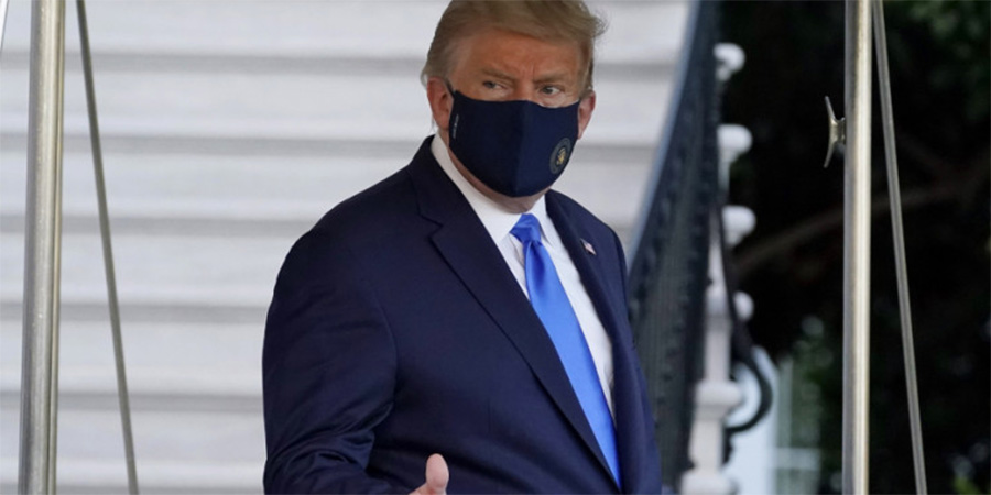 Μήνυμα Τραμπ στους Αμερικανούς από το νοσοκομείο - 'Φοράτε μάσκα, χρησιμοποιείτε αντισηπτικό'