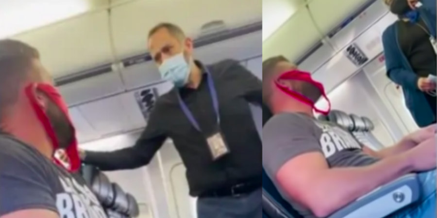 Χαμός με επιβάτη σε αεροσκάφος που επέμενε να φοράει στρινγκ αντί για μάσκα - ΒΙΝΤΕΟ