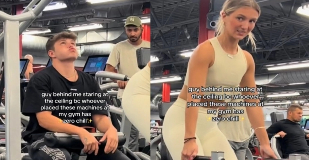 Η πιο άβολη στιγμή στο γυμναστήριο: Αθλούμενος κάνει τα πάντα για να μη κοιτάξει μπροστά του - Δείτε βίντεο