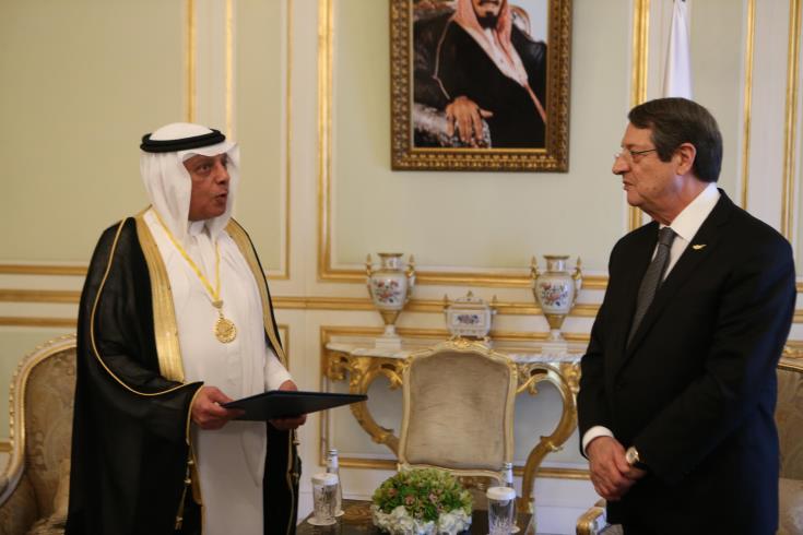O Πρόεδρος απένειμε στον Επίτιμο Πρόξενο της Κύπρου στη Σαουδική Αραβία το Μετάλλιο Εξαίρετης Προσφοράς 