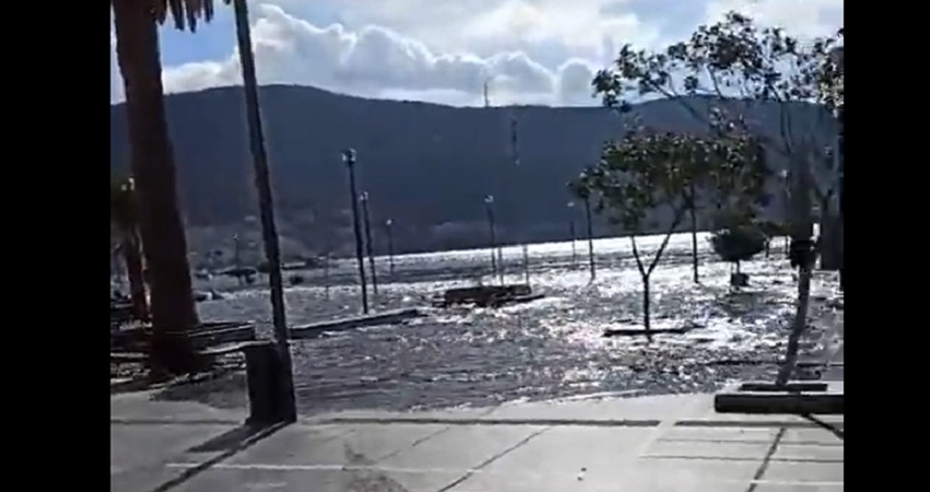 Βγήκε έξω η θάλασσα στη Σάμο-΄Σαν να χτύπησε το σημείο μικρό τσουνάμι' - Μήνυμα πολιτικής προστασίας - VIDEO