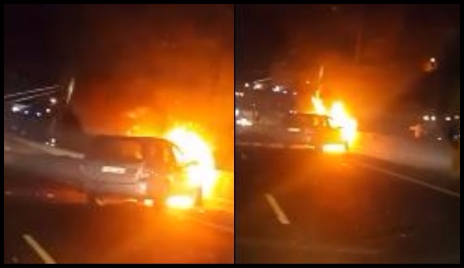 ΛΕΜΕΣΟΣ: Όχημα πήρε φωτιά στον αυτοκινητόδρομo – Πρόλαβαν και βγήκαν οι επιβάτες - VIDEO