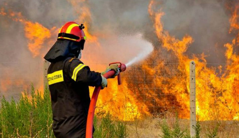 Πυρκαγιά ξέσπασε στις περιοχές Τσέρι και Δευτερά