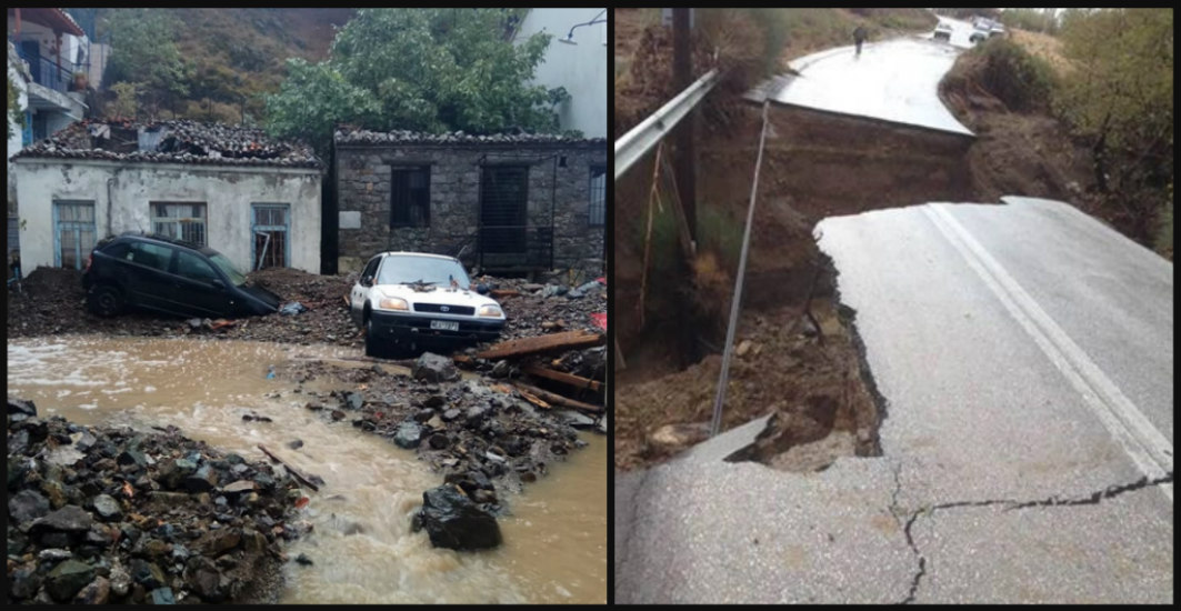 Βιβλική καταστροφή σε νησί της Ελλάδας από σφοδρή καταιγίδα - ΦΩΤΟΓΡΑΦΙΕΣ