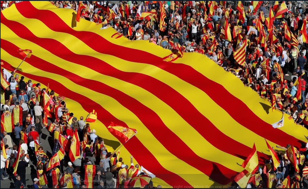 Καταλονία: Εκατοντάδες χιλιάδες στους δρόμους υπέρ της παραμονής στην Ισπανία - VIDEO
