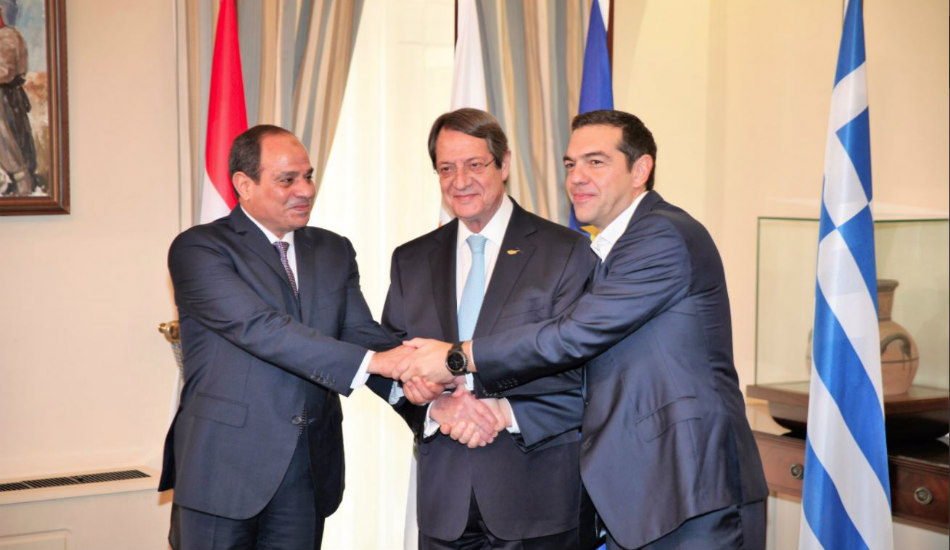 Ο Πρόεδρος της Αιγύπτου στο Προεδρικό για την Τριμερή